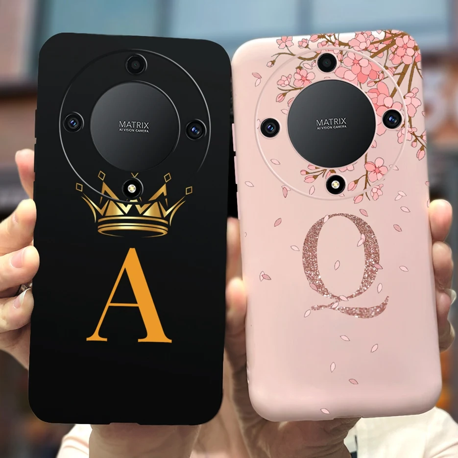 Cute Crown Letters Cover For Honor X9a 5G Case RMO-NX1 Soft Silicone Phone Case For Honor Magic 5 Lite Bumper Magic5 Lite Fundas