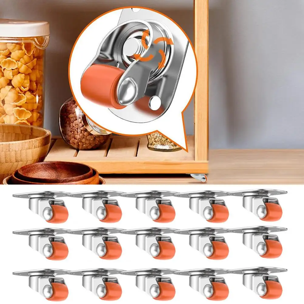 Self-adhesive Casters 20pcs Self-adhesive Caster Wheels for 30lb Load-capacity with 360-degree Swivel Smooth Rotation Universal