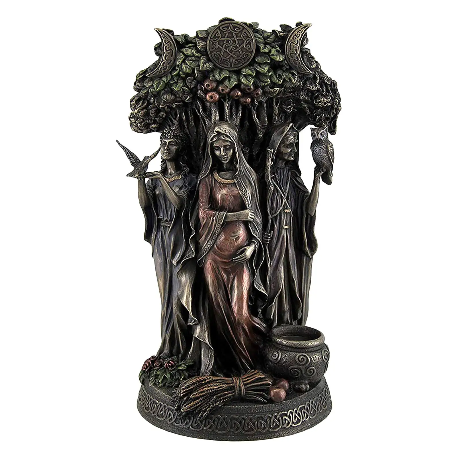 

Resin Statues Danu Irish Triple Goddess Cast Bronze Statue