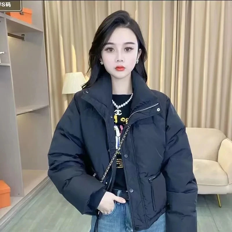

Short Korean Coat For Women's Short Bread Clothing 2026Thin Winter Down Cotton Female Thin Jacket Loose Comfortable Overcoat