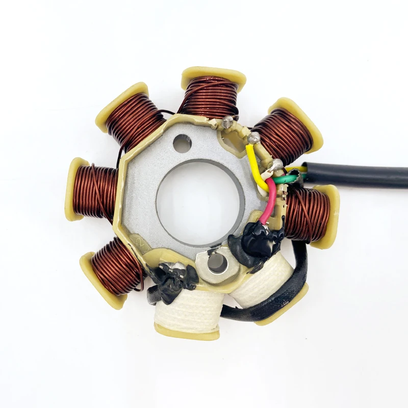 Parts GY6 50CC Motorcycle Engine Parts Magneto Stator Copper Coil AC Full Wave 8 Pole Copper