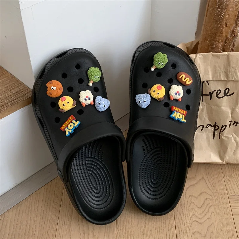 Whole Set Hot DIY Hole Shoes Charms for Little Monster Handmade Charms Designer Quality Garden Shoe Decoration Girl Gift New