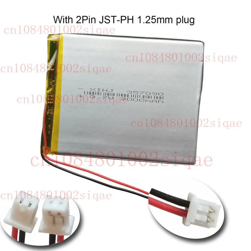 3.7V 3000mAh 11.1Wh Batería recargable de polímero de litio Li Lipo 357090 JST 2Pin Plug WYORESY