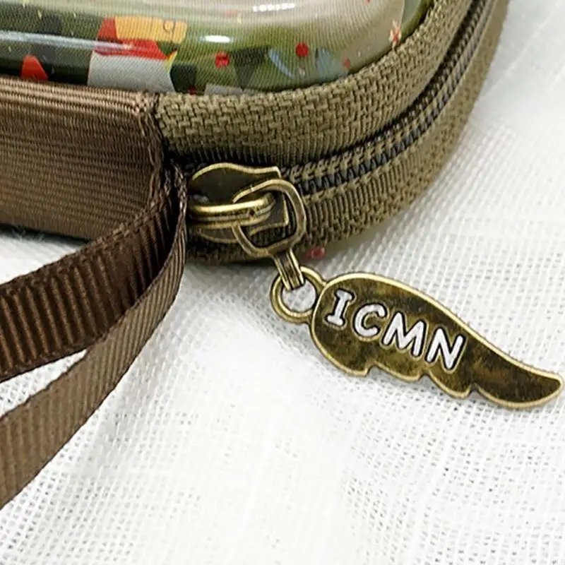 

Квадратный кошелек с красочным мультяшным дизайном, износостойкий, легкий, для монет, безопасный карман на молнии для хранения и