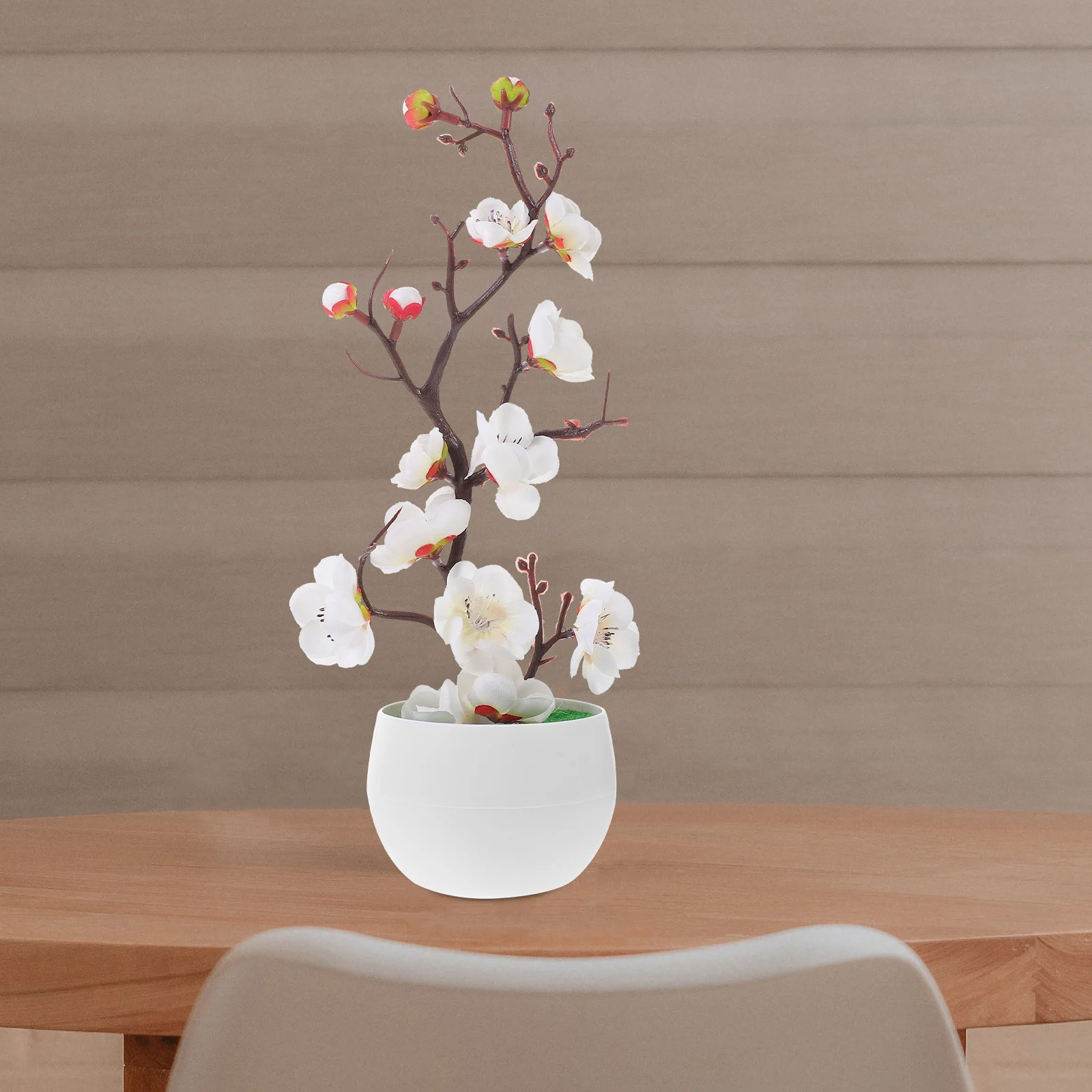 

Flower Artificial Simulated Wintersweet Branches Flowers With Stems Plum Bossom Fake Potted Plants White Faux Floral