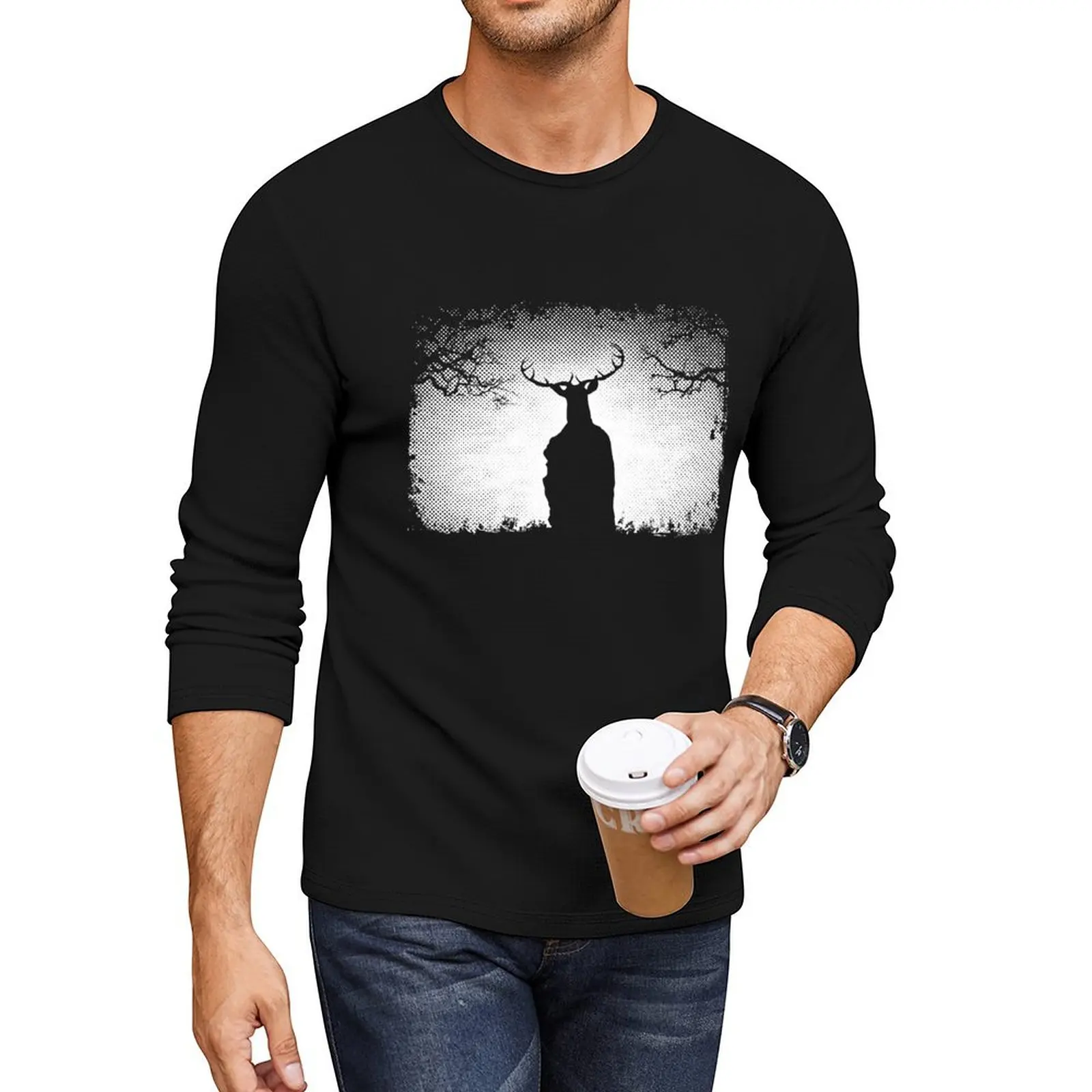 Herne The Hunter Appears Long T-Shirt cute tops man clothes tops mens big and tall t shirts