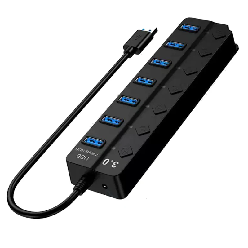 

7-IN-1 USB 2.0 High Speed USB Docking Station Extender USB HUB Splitter with Switch Control For Laptop Macbook pro