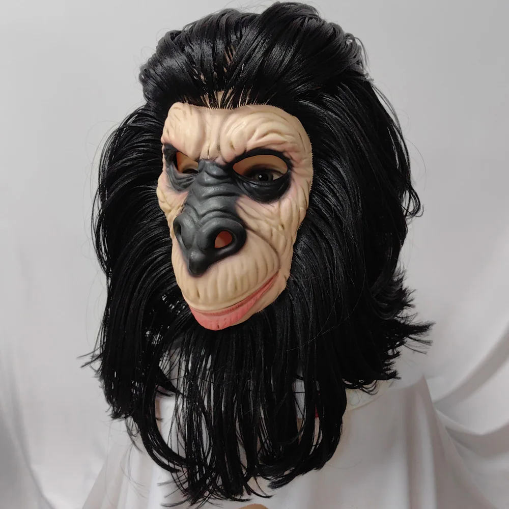 

Realistic Animal Baboon Monkey Mask Cosplay Orangutan Ape Gorilla Latex Masks Halloween Carnival Dress Up Party Costume Props