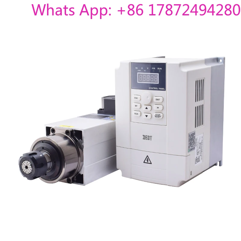 Complete Spindle VFD Kit, 3.5kw ER25 Air Cooled Spindle Motor Equipped with BEST 2.2kw Inverter & Collet