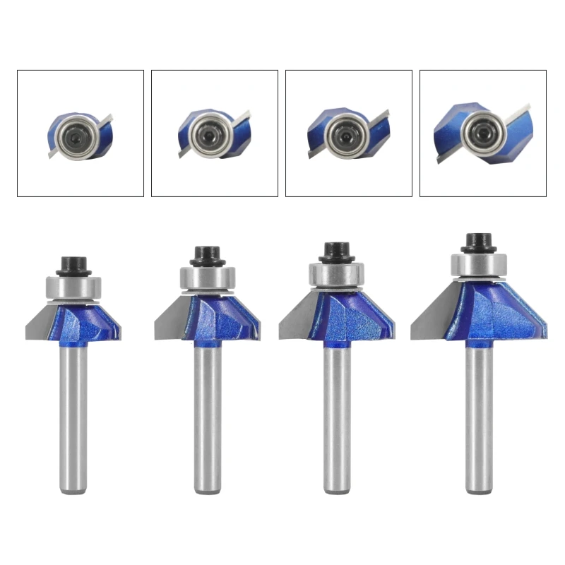 NXWIND 6MM 6.35MM Shank Chamfer Router Bit Router Bit Woodworking Milling Cutter For Wood Bit Face Mill