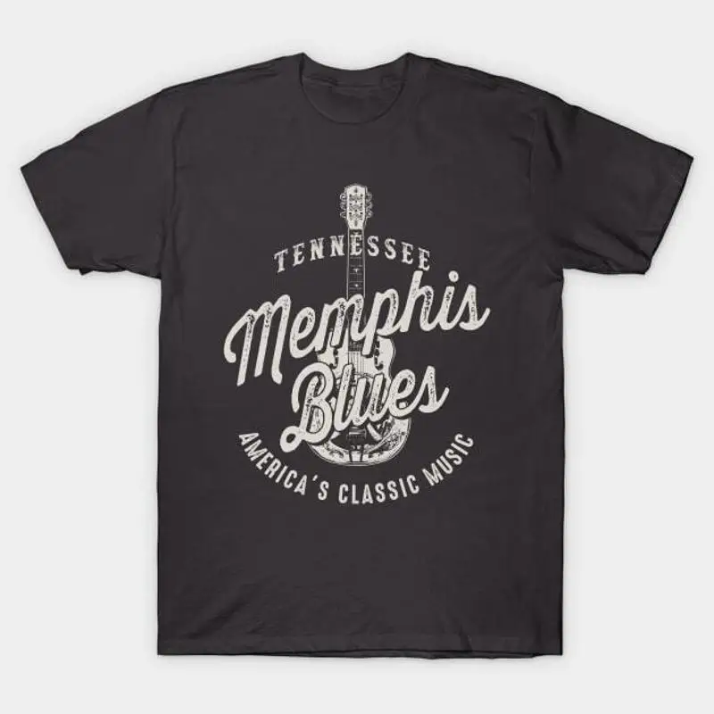 Memphis Blues música EE. UU. guitarra Vintage camiseta S 5XL envío rápido