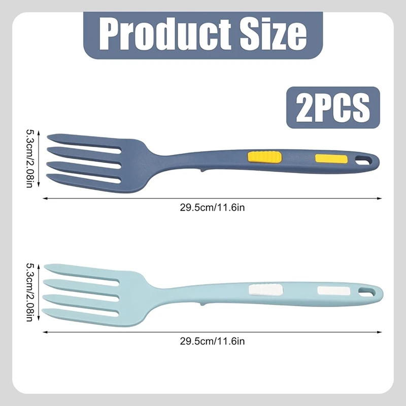 Imagem -06 - Forquilhas de Silicone Garfo Espaguete Multifuncional Resistente ao Calor Garfo de Mistura Antiaderente para Cozinha