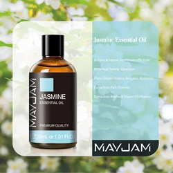 MAYJAM 30ml Aroma Diffuser Oil Jasmine Vanilla Myrrh Thyme Patchouli Citronella Pure Natural Essential Oils For Candle Soaps
