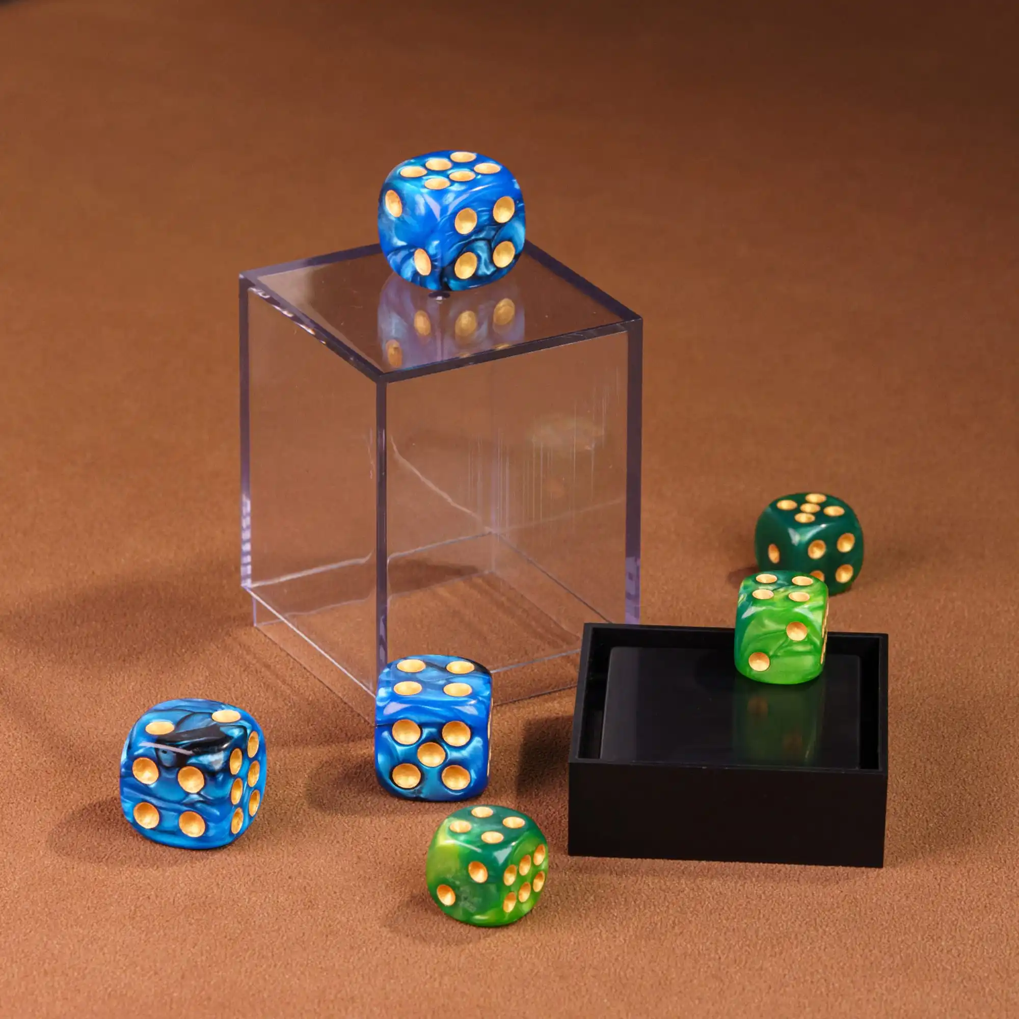 1pc Dice Show Box ,Clear Acrylic Display Case,Black Base Storage Box, Dustproof Protection Model Box,Toy Display Box