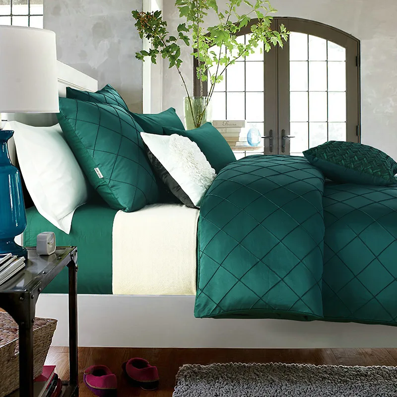 

Hot sale simple light luxury cotton quilt cover pillowcase 4-piece bedding set