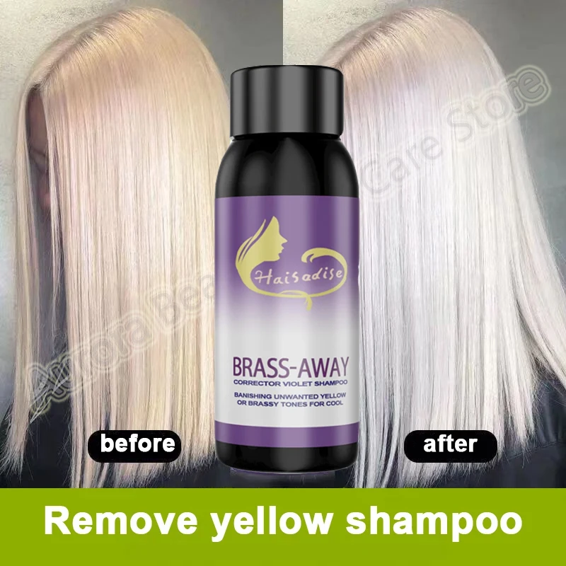 Purple Hair Dye Shampoo for Blonde to Cover Gray Non-irritating Hair Fading Yellow After Bleach Hair Shampoo Gray Hair Remedy