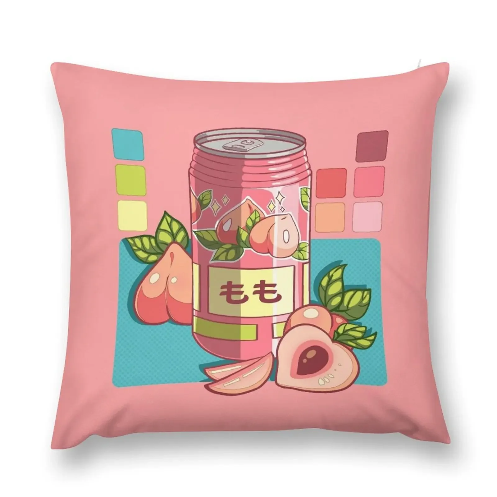 

The cute Japanese peach soda can Throw Pillow Cushions Home Decor Christmas Pillowcase Room decorating items pillow