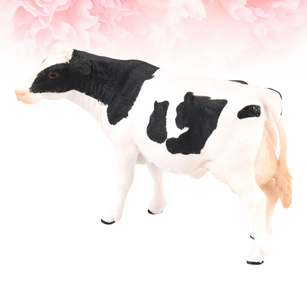 

Lifelike Dairy Cow Figurine Model Modeling Milk Shaped Photo Props Simulated Toy