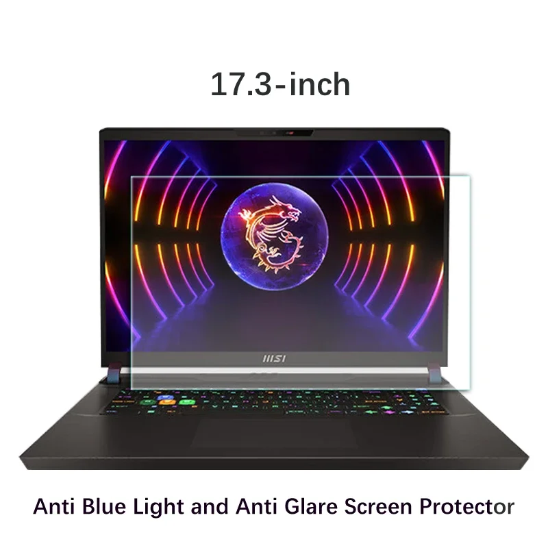 2 protectores de pantalla Ultra transparentes/antideslumbrantes/anti rayos azules para MSI Titan GT77 HX 13V/Titan GT77 12U 17,3" Notebook PC
