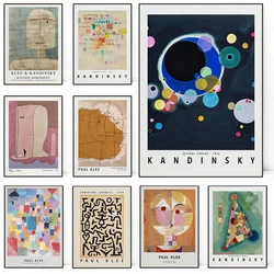 Wassily Kandinsky Abstract Circle Paul Klee Orange Face Poster and Prints Canvas Printing Wall Art Picture for Living Room Decor