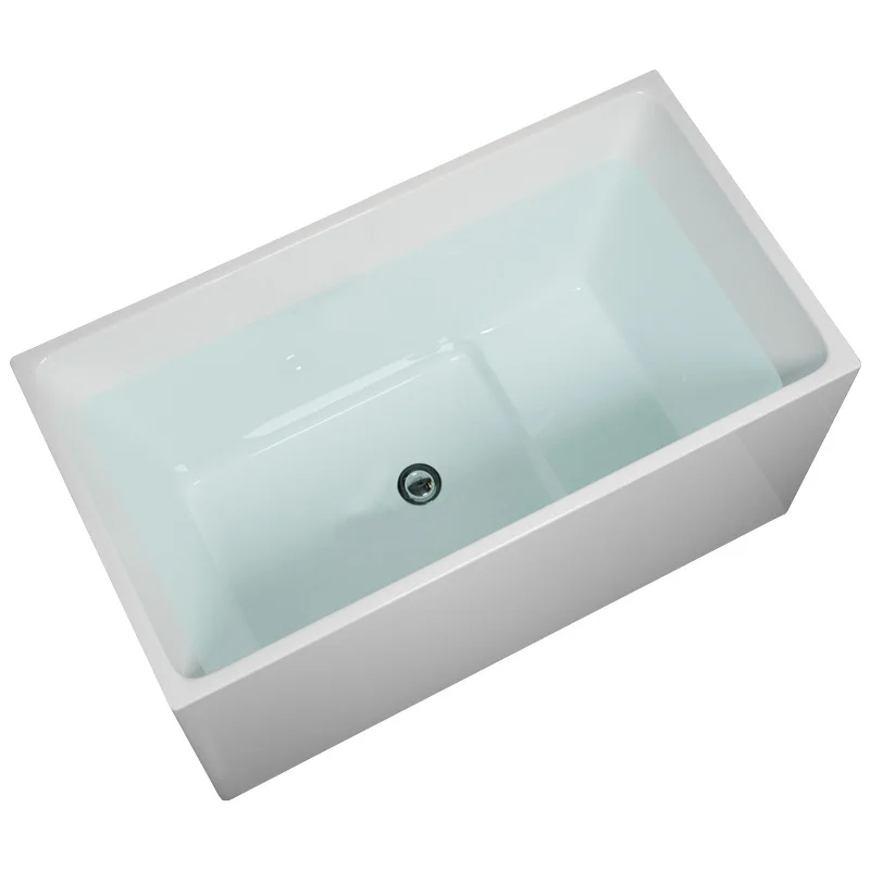 

Acrylic independent small apartment deep soaking bathtub, household Japanese style, mini square Internet celebrity mini bathtub