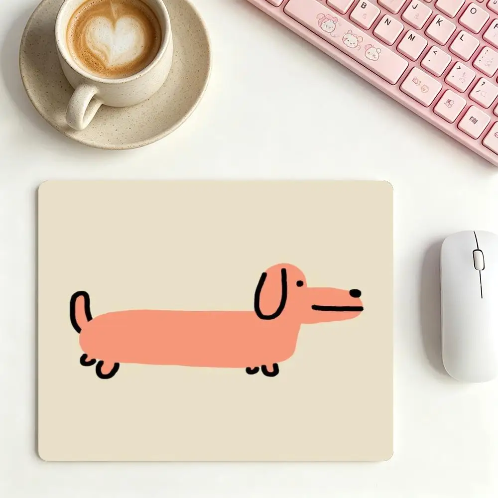 Large Size Playmat Mousepad Adorable Sausage Dog Print For Office Desktop Laptop Bedroom Learning Mat