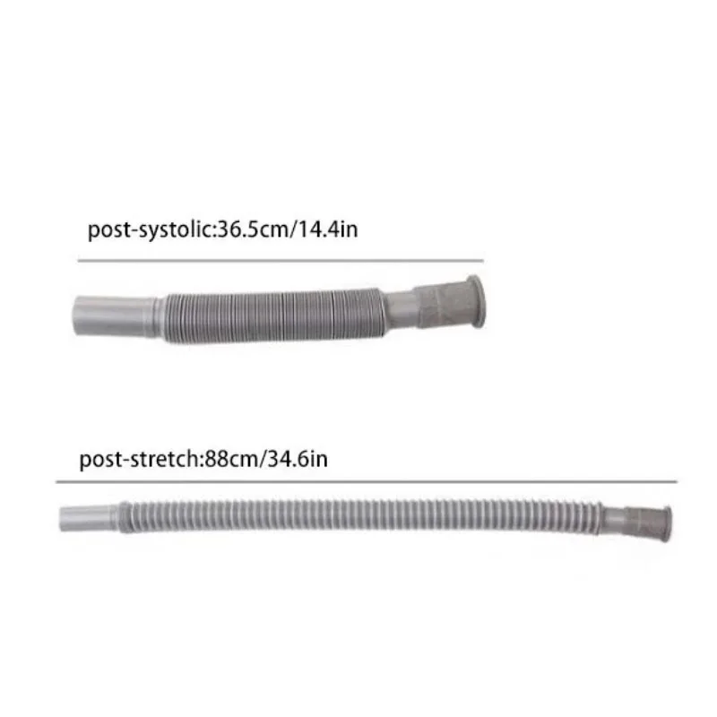 Imagem -06 - Tubo de Dreno de Plástico Ondulado para Pia de Cozinha Acessórios de Lavatório Espessado Telescópico Anti-odor Ing