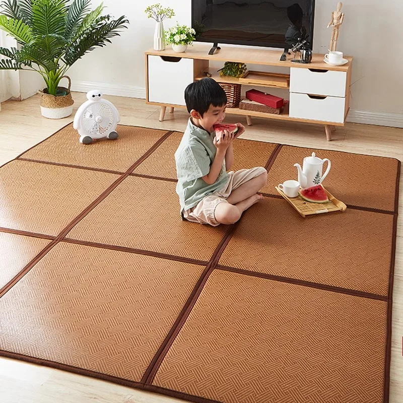 nouveau-tapis-de-sol-en-osier-de-style-japonais-pliable-pour-salon-et-chambre-tapis-rafraichissant-d'ete-tatami-couverture-de-sol-decontractee
