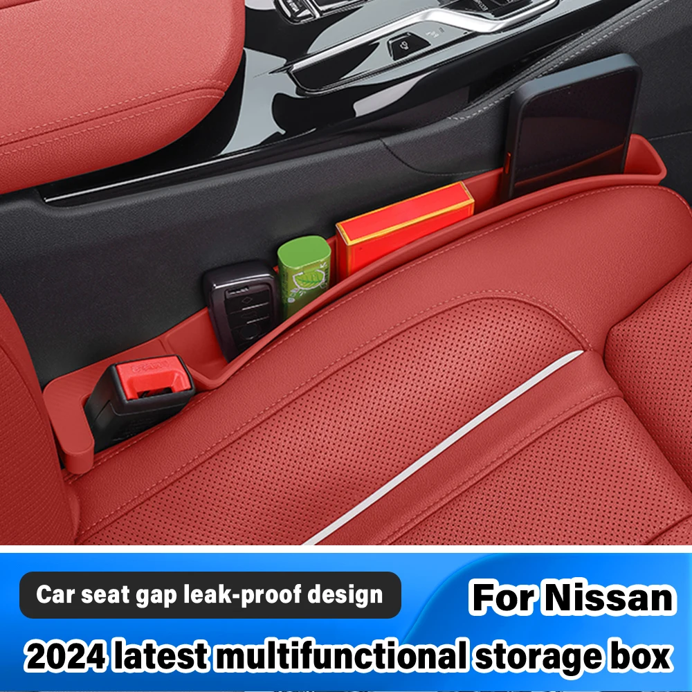 Car Seat Gap Storage Box Seat Crevice Tissue Cigarette Organizer For Nissan Qashqai Altima Sentra Xtrail Rogue Maxima Altura T32