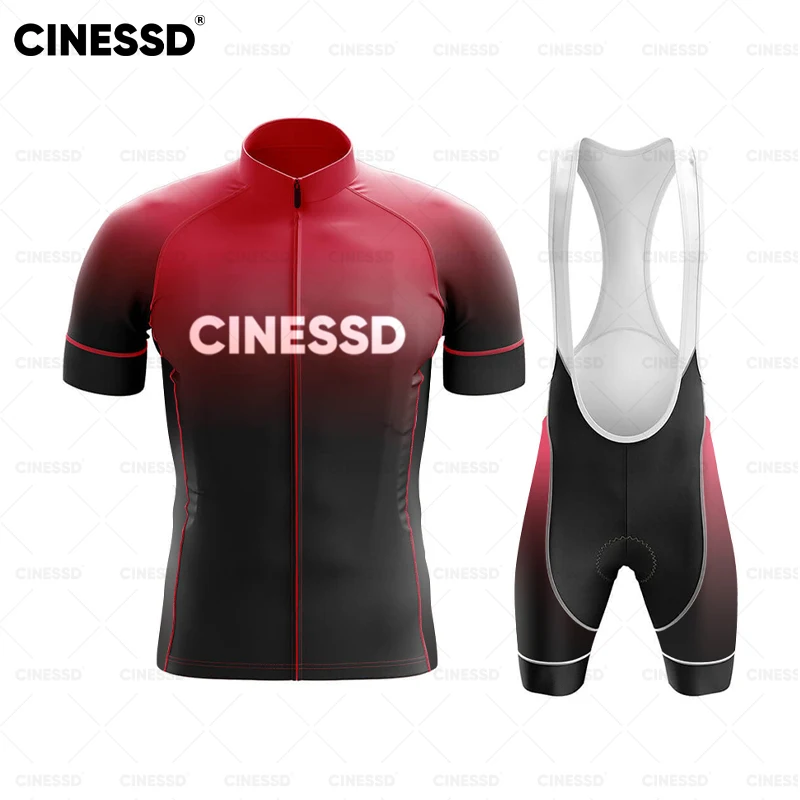 CINESSD-Breathable Cycling Suit for Men, Summer Wear, Mountain Bicycle Clothing, MTB Bike Riding Clothes, Career Cycling Jersey