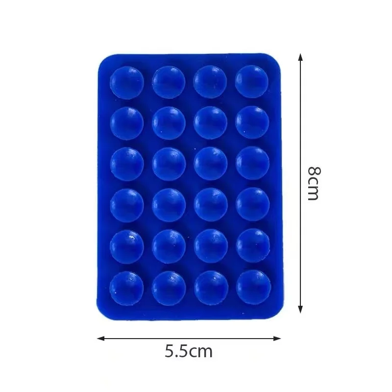 Suporte de Telefone de Silicone com Ventosa Multifuncional, Suporte de Parede Quadrado Antiderrapante com Adesivo Traseiro de Face Única