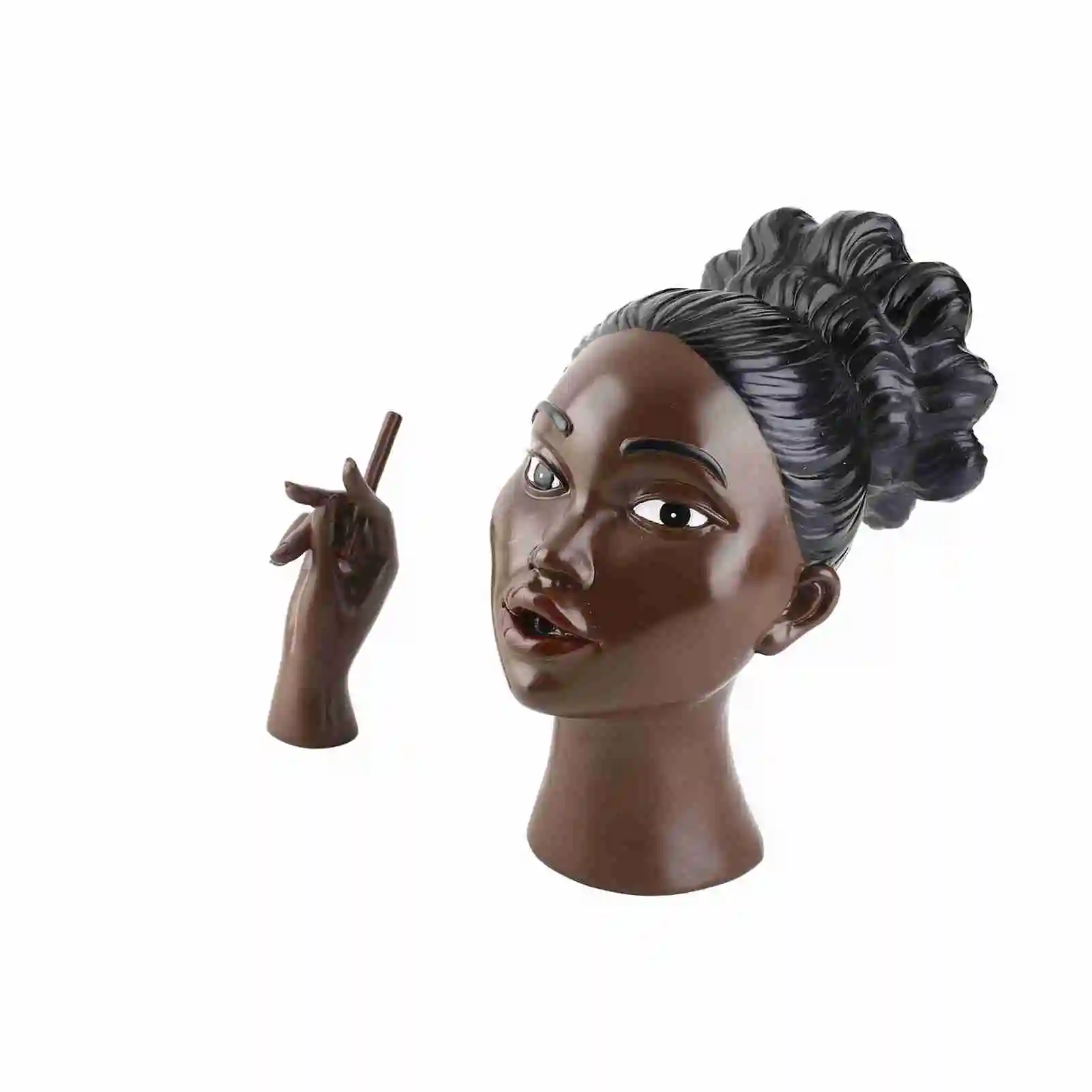 

Черная женщина держатель для благовоний голова кронштейн для благовоний универсальный смоляный черный женский держатель для благовоний для комнаты домашний декор