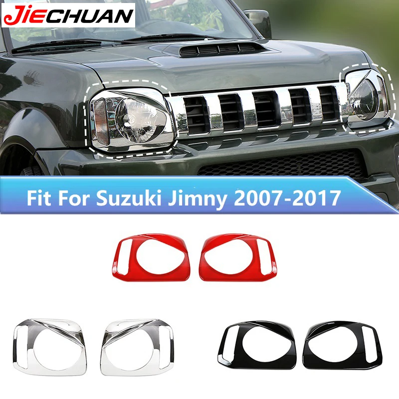 

JIECHUAN For Suzuki Jimny 2007-2017,Car Front Headlight Head Light LampHoods Decoration Protective Cover,Exterior Accessories