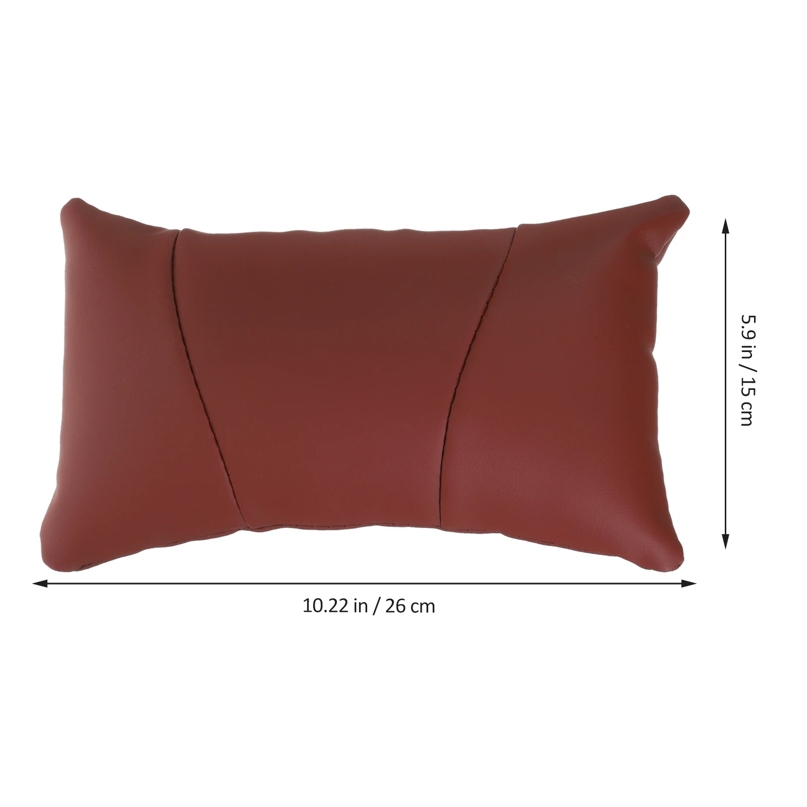 

1pc Car Headrest Pillow Memory Cotton Neck Pillow Breathable Sweatproof Pu Comfortable Driving Support Beige Lightweight