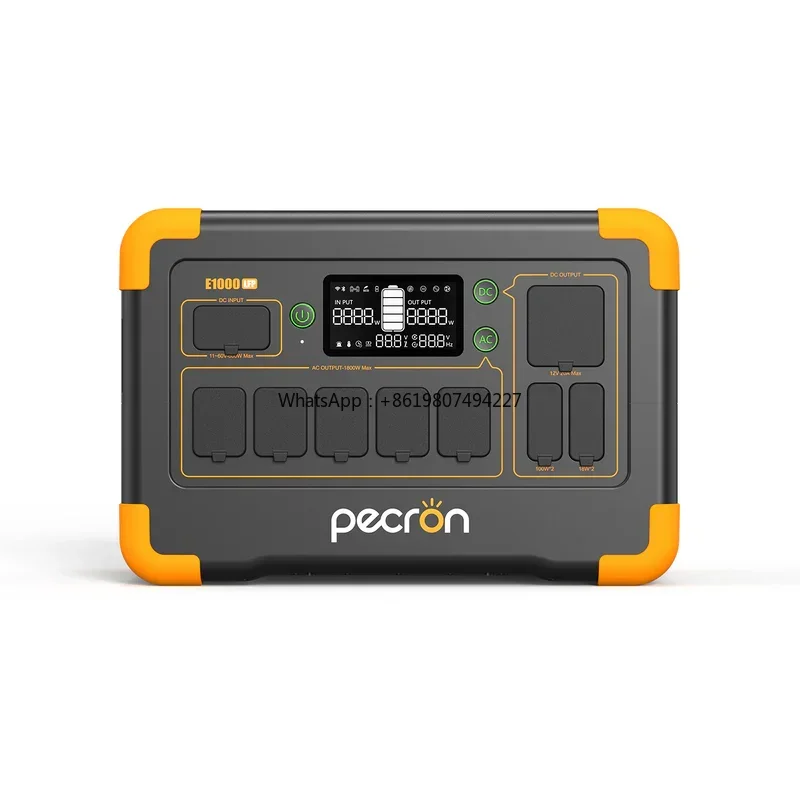 

Pecron E1000LFP 1800W 1024Wh Solar Panel Waterproof Battery Backup Emergency Power Station for Camping Rv Home Use