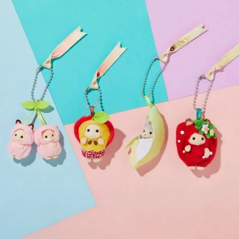 2024 New Original Simulation Forest Doll Family Apple And Cherry Pendants Kawaii Figure Collectible Kids Toy Decor Gifts ﻿dolls