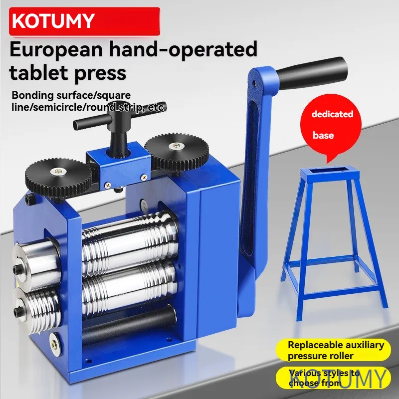 Jewelry Rolling Mill Machine Manual Combination Semicircle Jewelry Press Reducing Thickness Press Jewelry DIY Tool