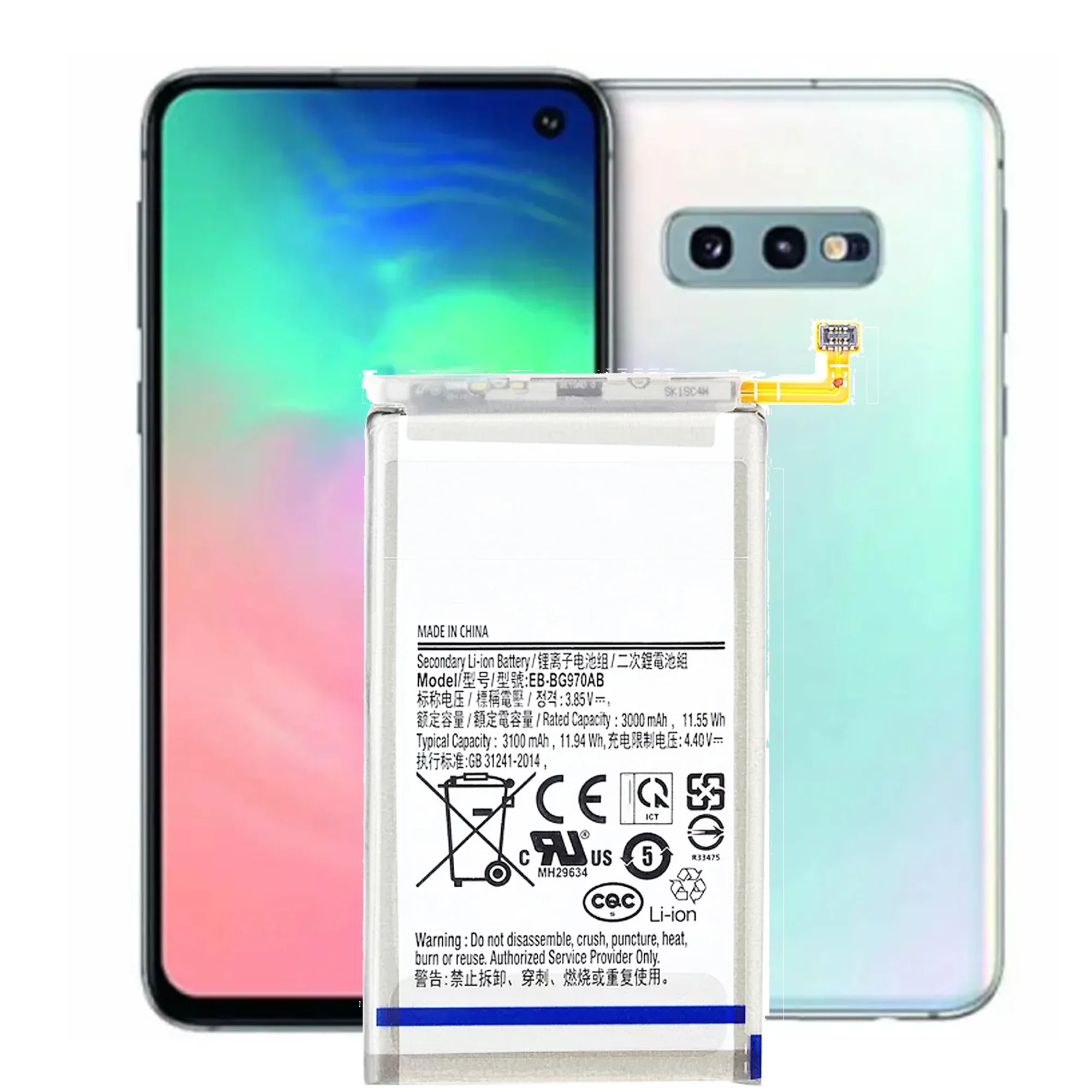 Batterie EB-BG970ABU pour SAMSUNG GALAXY S10E G970 pièce de réparation capacité téléphone 24.com BatBR