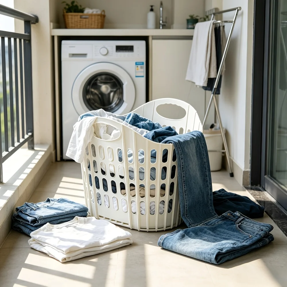 Panier à linge pliable moderne, organisateur de vêtements sales portable de grande capacité, panier à linge durable pour la salle de bain à domicile