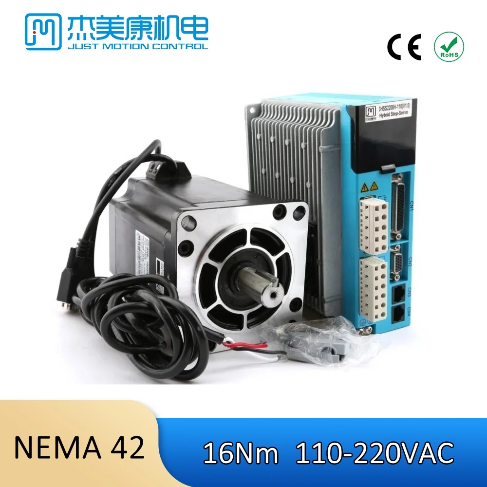 

JUST MOTION CONTROL 16Nm 3-Phase NEMA42 Closed Stepper Motor Hybrid Servo Motor 3HSS2208H Driver & 110MM Easy Stepping Motor