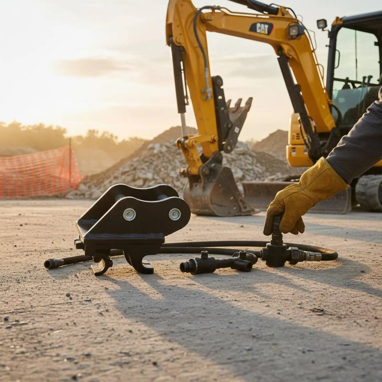 

Mini Digger Attachment Digger Rapid Swap Accessory Robust Equipment Parts for Farmers, Landscaping