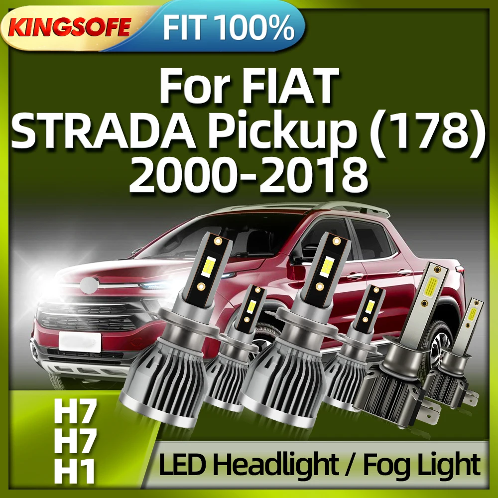 

KINGSOFE 110W H7 Led H1 Bulb Car Headligh CSP 6000K For FIAT STRADA Pickup (178) 2000 2001 2002 2003 2004 2005 2006 2007-2018