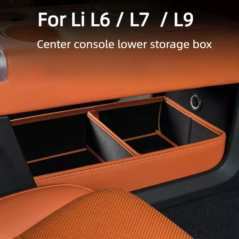Car Under-Center Console Storage Organizer, Custom Interior Storage Solution & Decor Accessory for Li L6 L7 L9