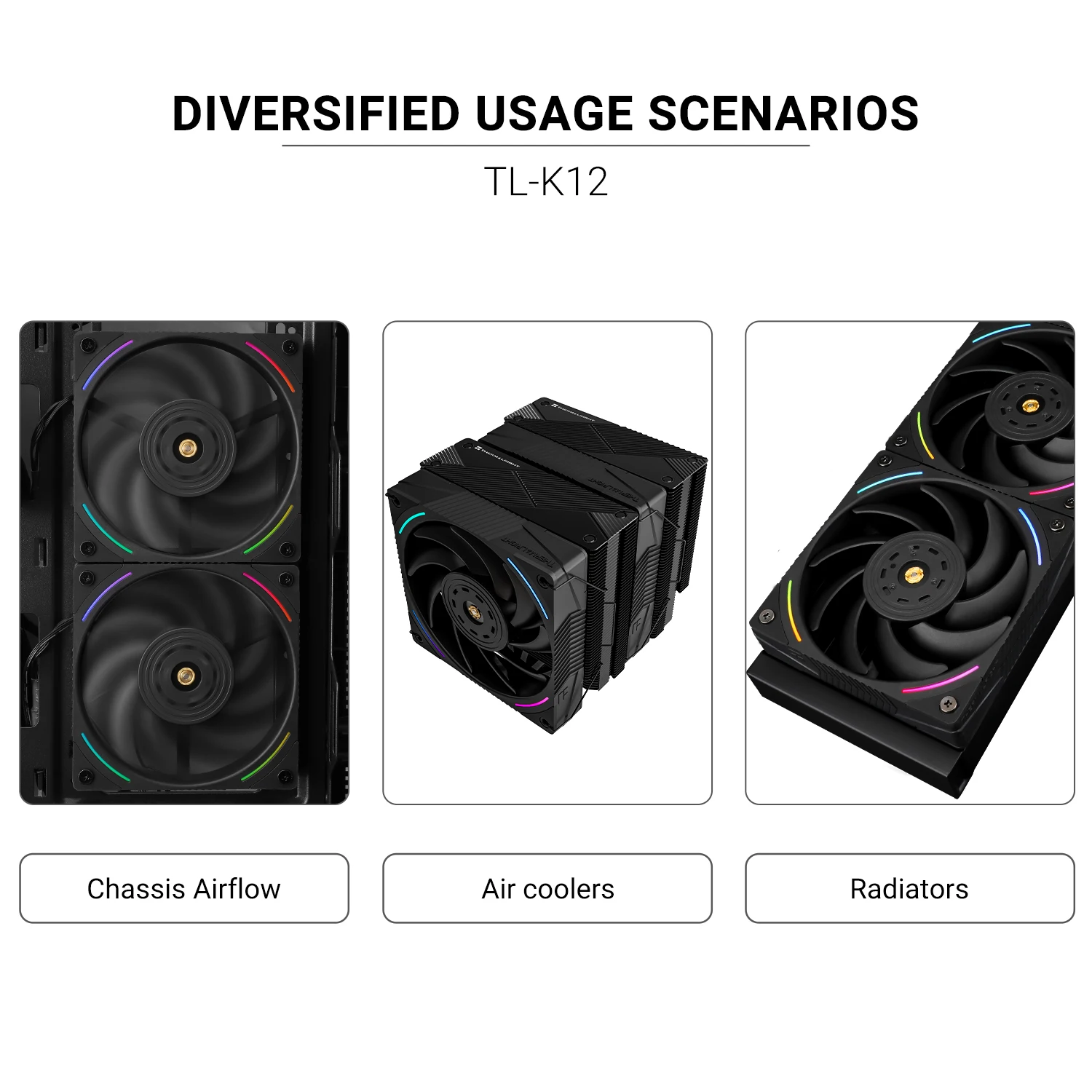 Thermalright 120 مللي متر مروحة حالة TL-K12/K12W/K12R/K12RW وحدة المعالجة المركزية مروحة التبريد ARGB 120 مللي متر الضغط الثابت تحسين مروحة 2150 دورة في الدقيقة 4PIN S-FDB V2