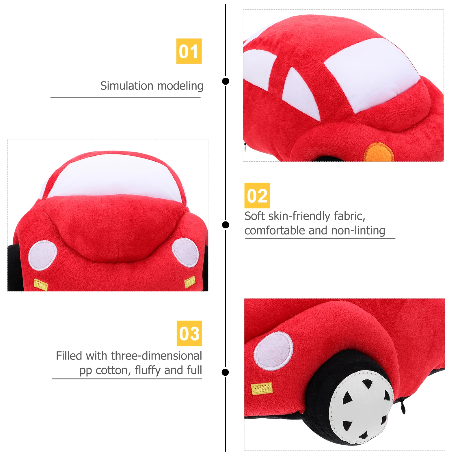 

40cm Car Shape Cartoon Cushion Soft Comfortable Decoration Kids Gift Car Shape Pillow Plaything