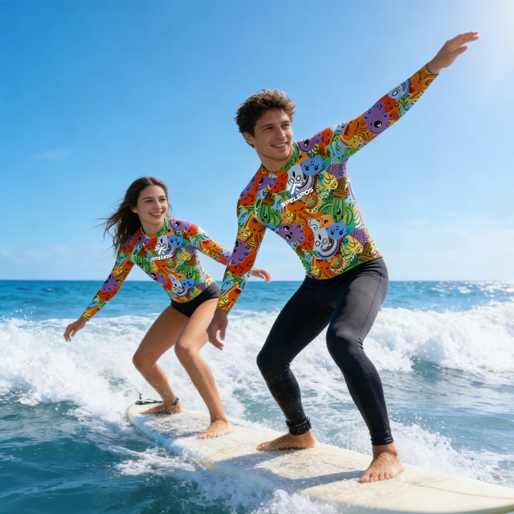 Premium Unisex Surfing Rash Guard Lightweight High Quality Breathable Sweat Wicking Quick Dry Suit for Men Women Sea Surfing