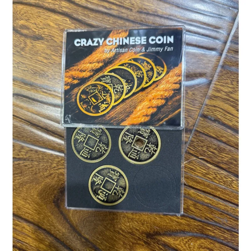 مجموعة سحرية للعملات الصينية المجنونة مع فتحة متحركة من جيمي فان - خدع العملات المعدنية المقربة أوهام المهنيين السحريين #3