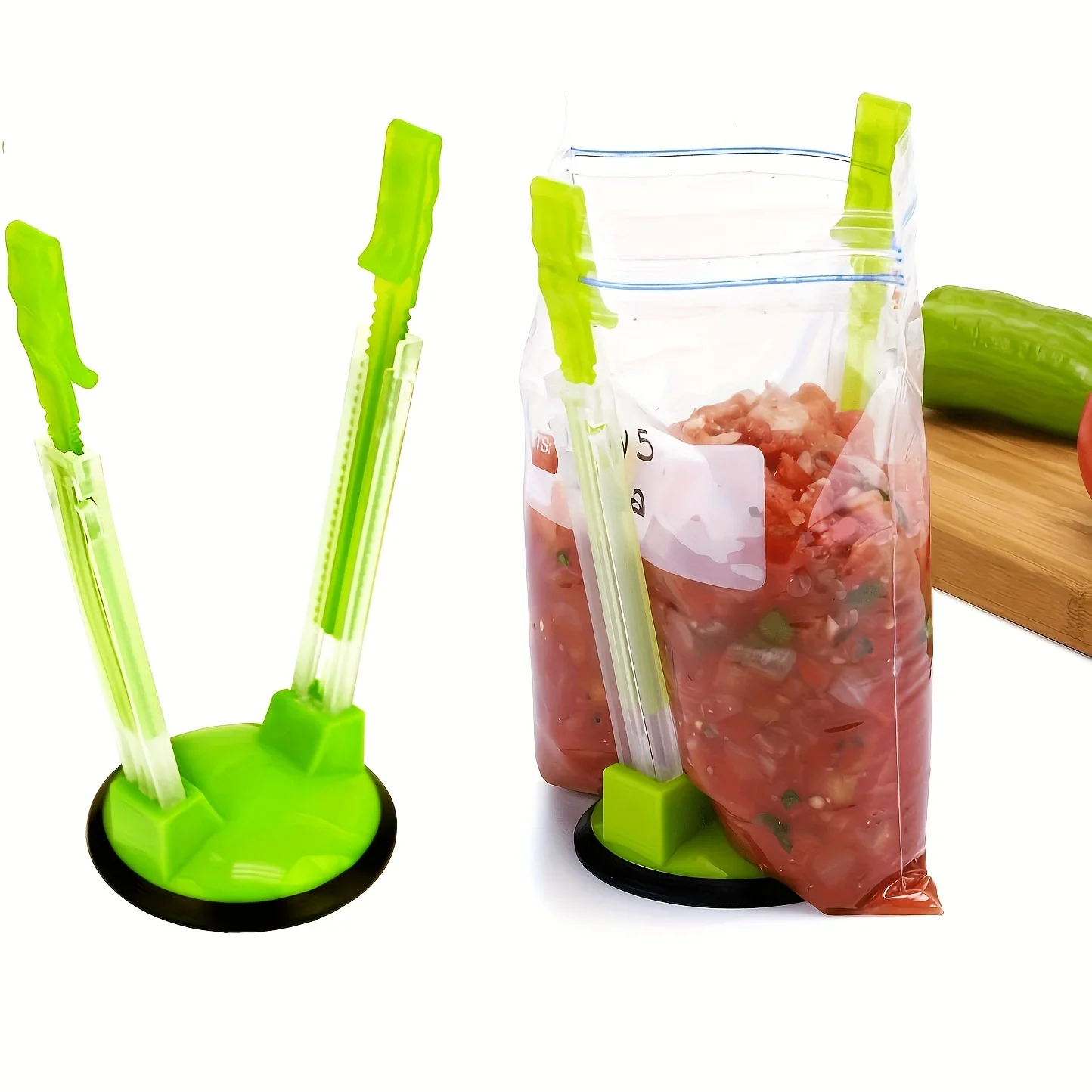 

1pc Bag Holder, Countertop Vertical Food Bag Rack, Adjustable and Practical for Kitchen Counter or Cabinet