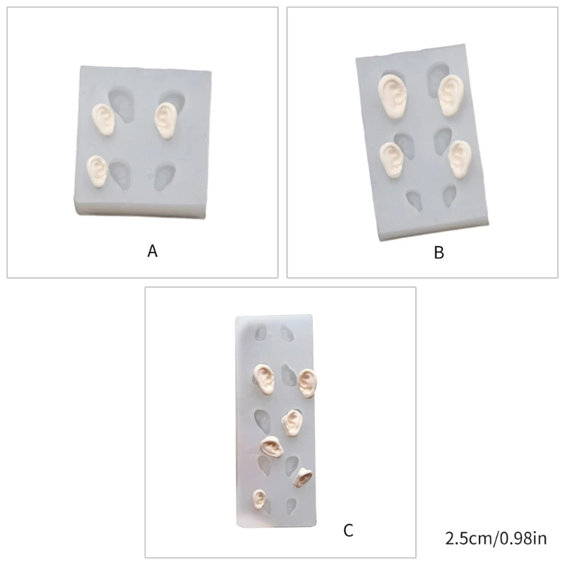 Universal Use Ear Silicone Mould Pottery Clay Ear DIY Light Clay Molds