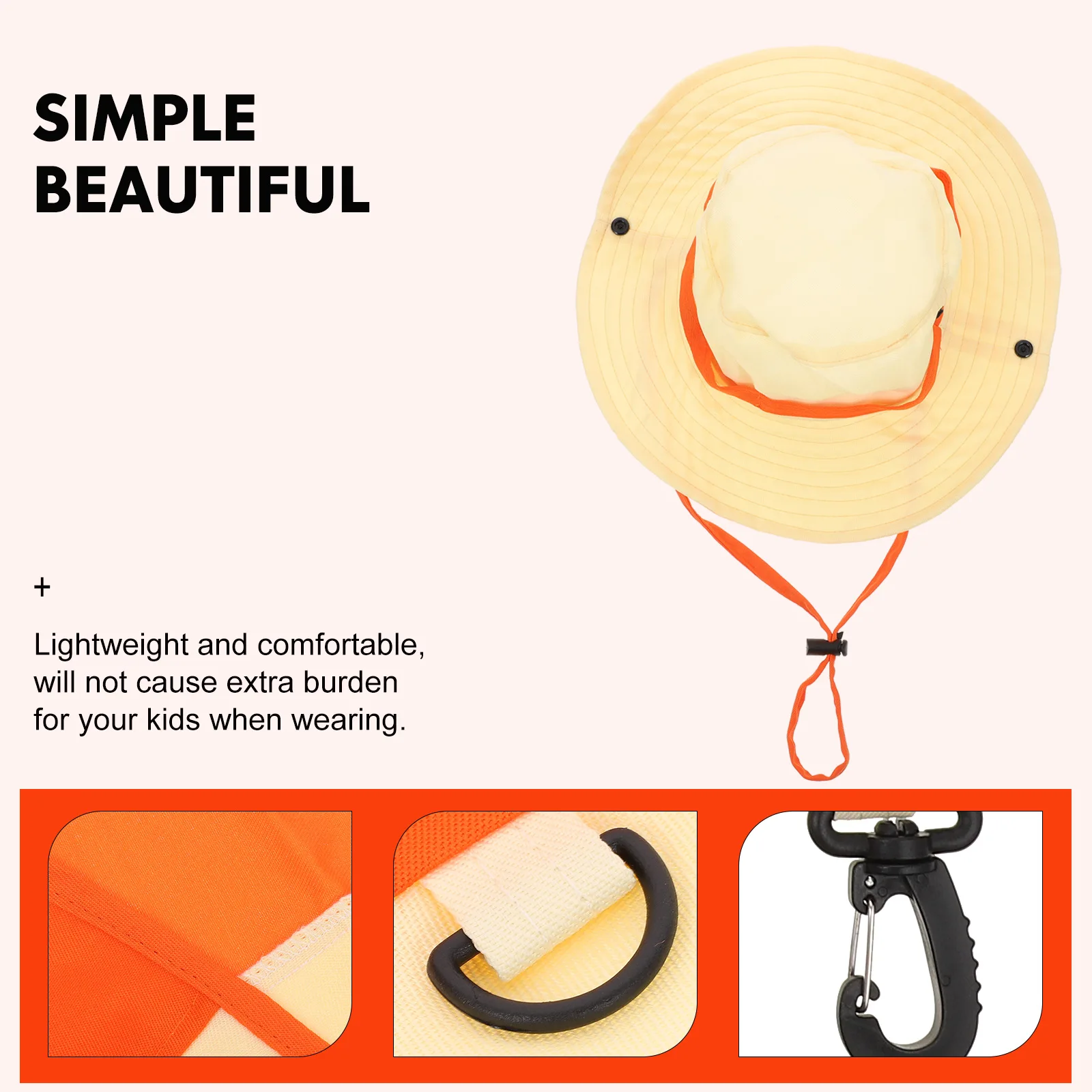 

Kids Outdoor Exploration Hat Lightweight Comfortable Polyester Explorer Vest Set Wide Brim Breathing Material Perfect Fit